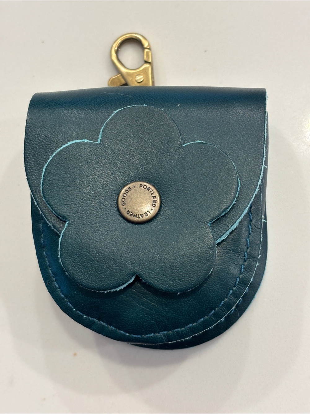 Portland Leather Petunia Floral Snap Coin Pouch